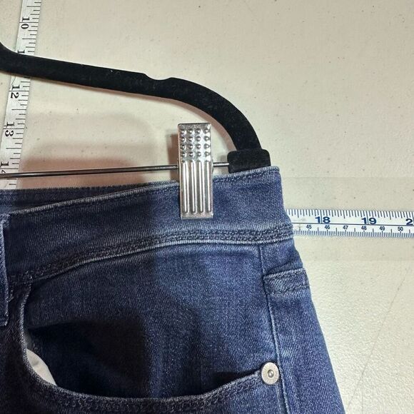 J Jill Authentic Fit Slim Ankle Raw Hem‎ Size 10 Medium Wash Blue Cropped - Picture 7 of 16